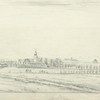 Brunius’ kirke i landskabet set fra nord. Blyantstegning fra midten af 1800-tallet. Foto: Lars Kennerstedt. Riksantikvarieämbetet. Public Domain.