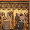 Sydfløj forneden: Fremstillingen i Templet og Jesu Dåb.