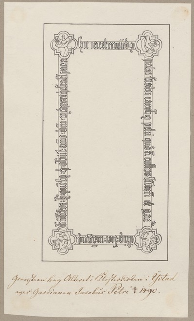Tegning fra Dr. I. G. Burman Beckers antiqvarisk-topografiske Samling, Sønderjylland, Skaane og Slesvig. 1820-1880. Det Kgl. Biblioteks Billedsamling. Public Domain.